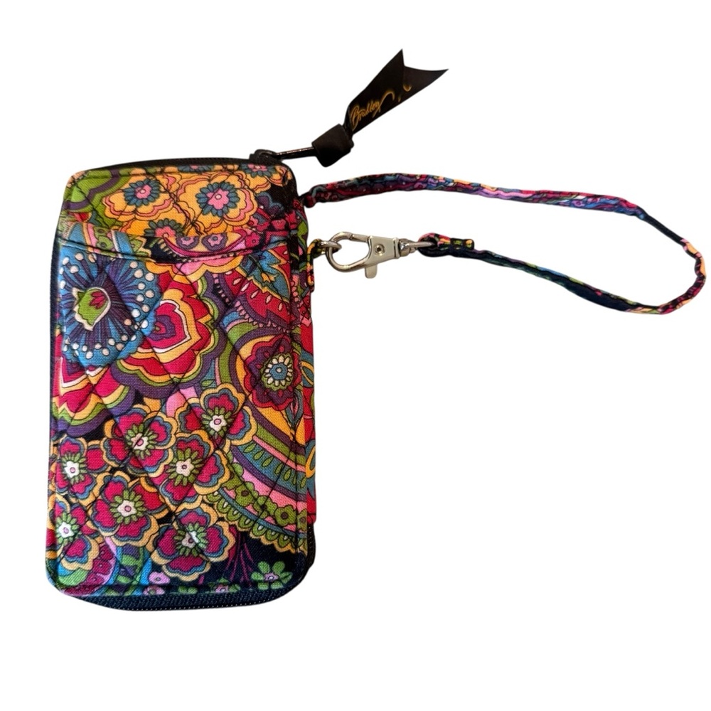 Vera Bradley Petite Zip-Around Wallet Small Card ID Case Floral Paisley